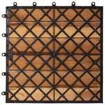 vidaXL Carreau de terrasse 30 Pièces Marron 30 x 30 cm Bois d'acacia