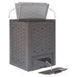 vidaXL Composteurs de jardin 3 Pièces 60x60x83 cm 900 L Plastique rotin