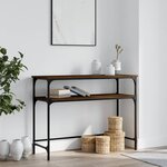 vidaXL Table console chêne marron 100x35 5x75 cm bois d'ingénierie
