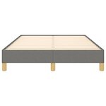 vidaXL Cadre de lit gris foncé 120x190 cm tissu