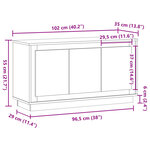 vidaXL Buffet vieux bois 102x35x55 cm bois d'ingénierie