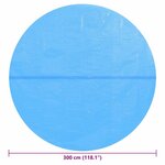 vidaXL Film solaire de piscine ronde PE 300 cm Bleu