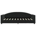 vidaXL Lit de jour avec matelas noir 90x190 cm velours