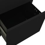 vidaXL Classeur mobile Noir 39x45x67 cm Acier
