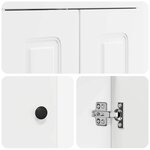 vidaXL Armoire sous évier de salle de bain Blanc 56 x 37 5 x 81 cm