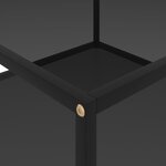 vidaXL Table basse Noir 80x80x35 cm Verre trempé