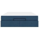 vidaXL Cadre de lit avec stockage Bleu 140 x 200 cm tissu