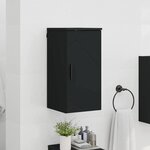 vidaXL Cabinet de salle de bain avec stockage Noir 30 x 31 5 x 61 cm