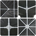 vidaXL Tente de fête avec 10 parois gris foncé 6x4 m en PE