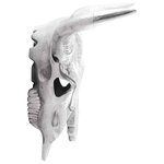 vidaXL Crâne de taureau Argent 34 x 13 x 53 cm Aluminium