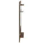 vidaXL Porte-manteau mural avec étagère avec stockage avec miroir Chêne fumé 70 x 10 x 90 cm