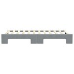 vidaXL Lit de jour avec gigogne sans matelas gris clair 90x200 cm