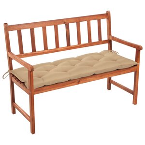vidaXL Banc de jardin avec coussin 120 cm Bois d'acacia massif