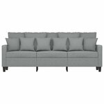 vidaXL Canapé à 3 places Gris clair 180 cm Tissu