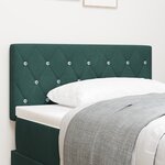 Tête de Lit LED vidaXL avec Tuftage en Cristal Vert Foncé 100 cm Velours