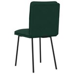 vidaXL Chaises à manger lot de 4 Vert foncé Velours