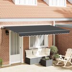 vidaXL Auvent Rétractable Anthracite 350 x 200 cm tissu