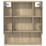 vidaXL Armoire Miroir de Salle de Bain Chêne Sonoma 60 x 14.5 x 70 cm