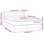 vidaXL Sommier à lattes de lit et matelas Bleu foncé 140x200cm Velours