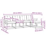 vidaXL Ensemble de canapés d'extérieur 5 pc Gris Naturel et Clair