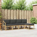vidaXL Ensemble de canapés d'extérieur 5 pc Blanc et anthracite