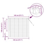 vidaXL Store de Fenêtre avec des rideaux Blanc Aluminium