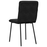 vidaXL Chaises à manger lot de 6 noir velours