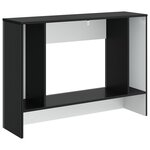 vidaXL Table console Rayé Noir 101 x 29 x 74 cm Bois d’ingénierie