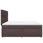 vidaXL Sommier à lattes de lit avec matelas Marron foncé 180x200 cm