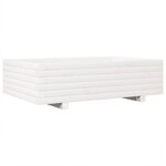 vidaXL Jardinière blanc 90x60x26 5 cm bois de pin massif