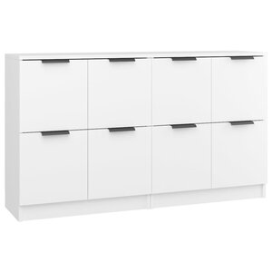 vidaXL Buffets 2 Pièces blanc 60x30x70 cm Bois d'ingénierie