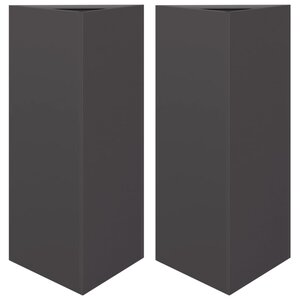 vidaXL Jardinières 2 Pièces noir triangulaire 40x34 5x70 cm acier