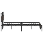 vidaXL Cadre de lit en métal sans matelas chêne marron 193x203 cm