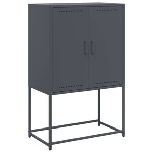 vidaXL Meuble TV noir 68x39x60 5 cm acier
