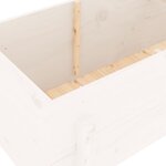 vidaXL Lit surélevé de jardin blanc 160x50x57 cm bois de pin massif