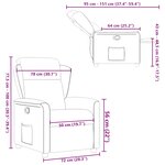 vidaXL Fauteuil inclinable Gris foncé Tissu