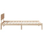 vidaXL Cadre de lit avec tête de lit Naturel 75 x 190 cm Pin massif