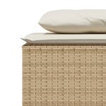 vidaXL Ensemble à manger de jardin et coussins 3 Pièces Beige poly rotin