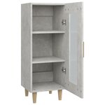 vidaXL Buffet Gris béton 34 5x34x90 cm Bois d'ingénierie