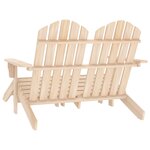 vidaXL Chaise de jardin Adirondack 2 places et repose-pied sapin
