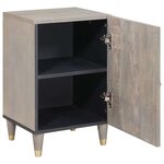 vidaXL Cabinet de salle de bain avec stockage Gris 38 x 33 x 58 cm