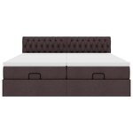 VidaXL Cadre de lit ottoman avec matelas marron foncé 160x200 cm tissu