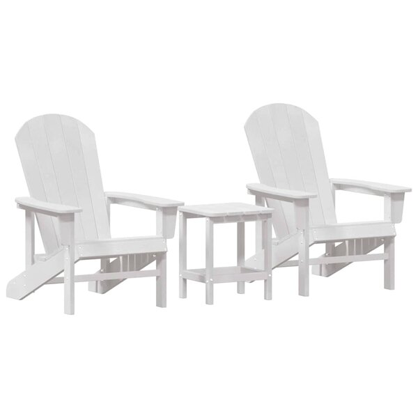 vidaXL Mobilier de jardin lounge 3 Pièces Blanc 38 x 38 x 46 cm