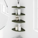 vidaXL Étagère flottante avec étagère 4 Pièces Vert olive 24 x 24 x 2 cm