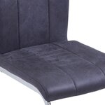 vidaXL Ensemble de salle à manger 5 Pièces Similicuir daim Gris