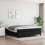 vidaXL Cadre de lit sans matelas noir 160x200 cm tissu