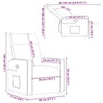 vidaXL Fauteuil inclinable Marron Tissu