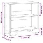 vidaXL Bibliothèque chêne marron 80x31x74 5 cm bois d'ingénierie