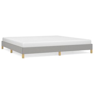 vidaXL Cadre de lit sans matelas gris clair 200x200 cm tissu