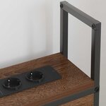 vidaXL Headboard de Rangement avec Station de Charge Chêne marron